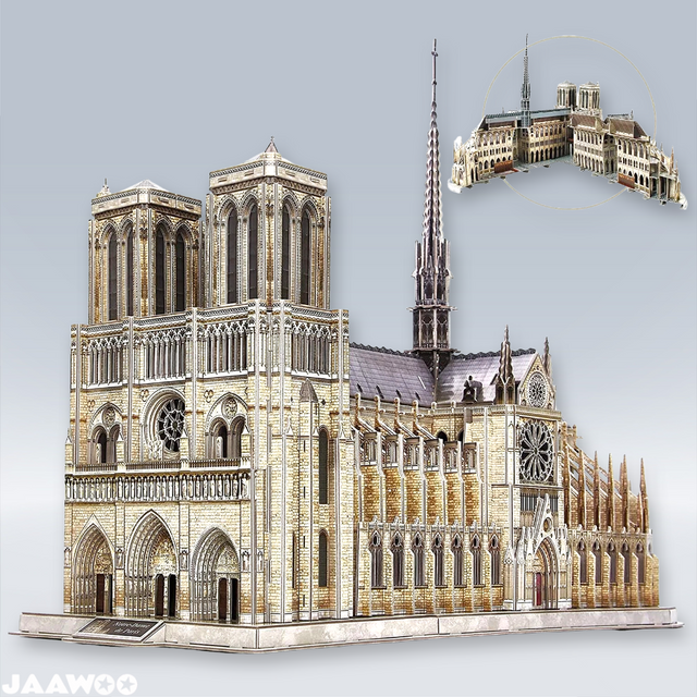 1:250 3D Puzzle DAME DE PARIS Model Kit DIY Craft Art Projects For Kids