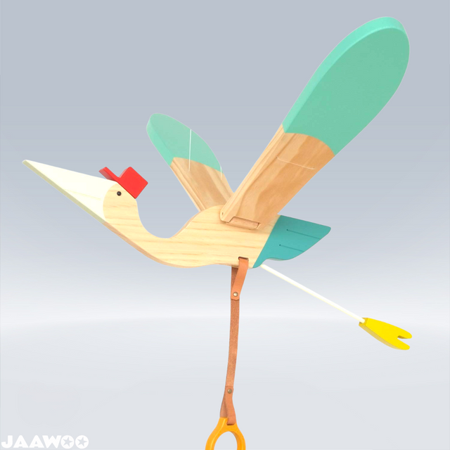 Handmade Creative Wall Hanging Flying Wooden Bird Wood Artwork Decor For Kids