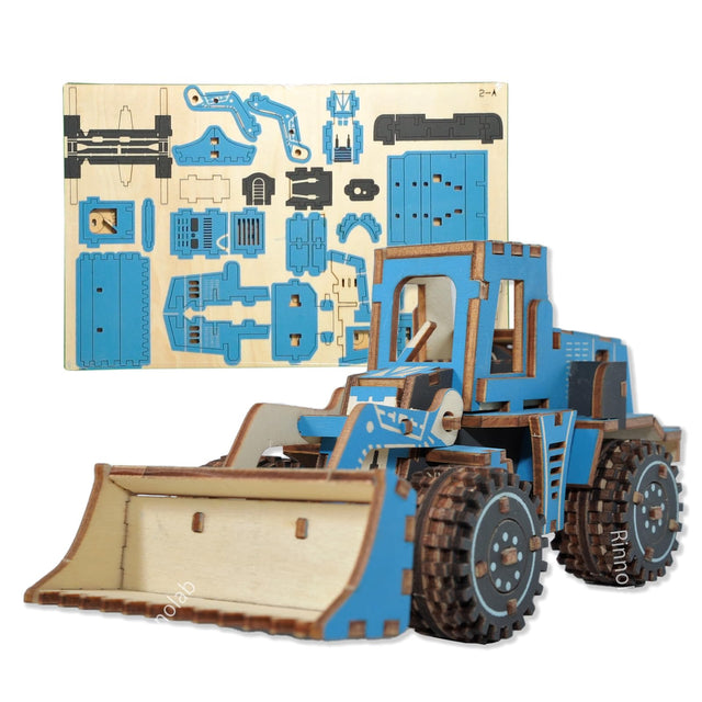 3D Wooden Puzzle DIY Toy Mechanica Engineering Vehicles Car Model For Kids