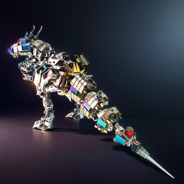 3D Mechanical Rex Dinosaur DIY Metal Model Puzzles Building Block Set Toys