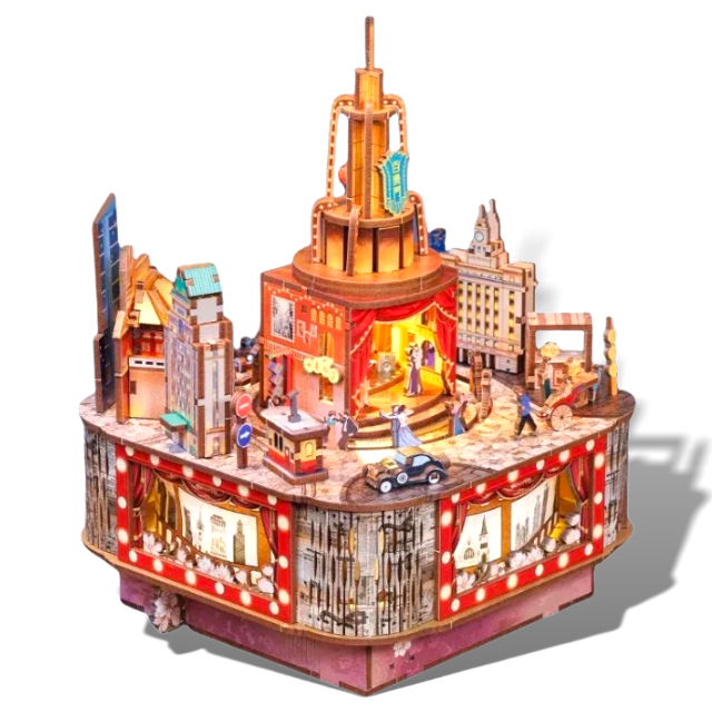 Paramount Ballroom DIY Music Box Puzzle Dancing City Style 3D Wooden Puzzles