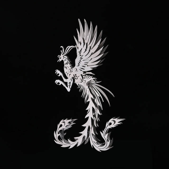 DIY 3D Metal Oriental Dragon + Phoenix Assembly Building Models Kit