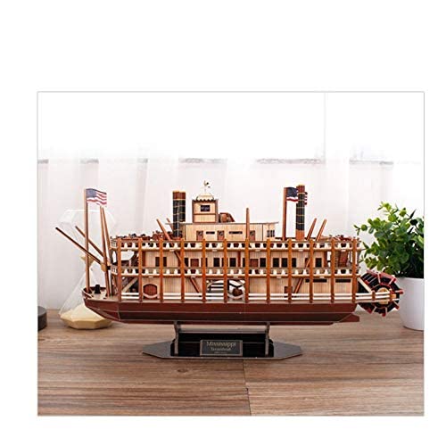 3D Puzzles Assembled Ship Model Toys Mississippi River Steam Ships Model Toys
