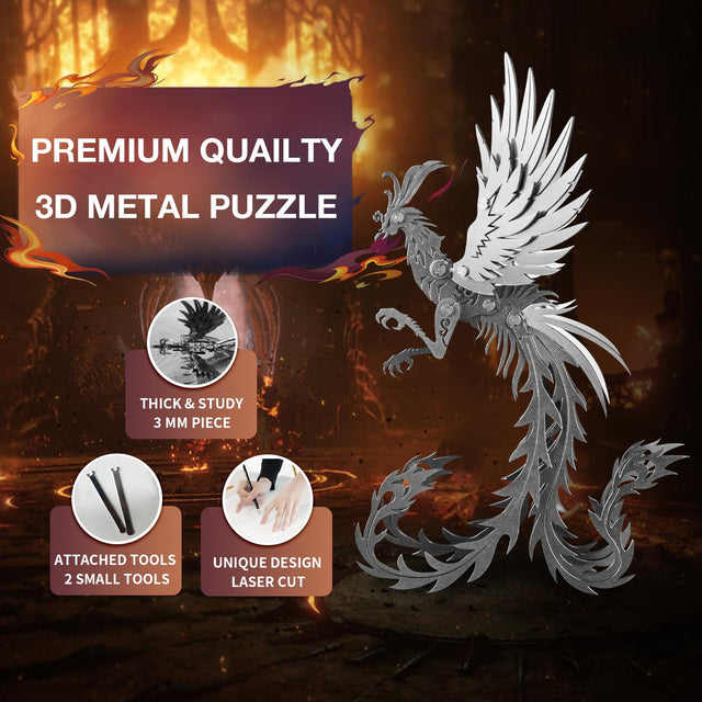 DIY 3D Metal Mechanical Phoenix Assembly Building Models Kit