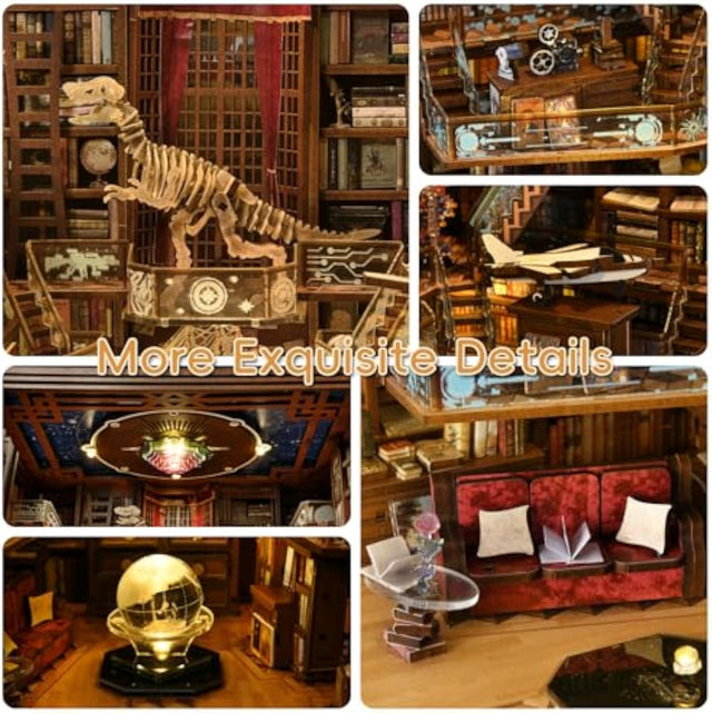 Book Nook Kit DIY Miniature House Kit Dollhouse Booknook Tiny Library 3D Puzzle